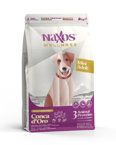 Naxos Adult Mini Conca d'Oro корм для маленьких дорослих собак з качкою, індичкою, куркою