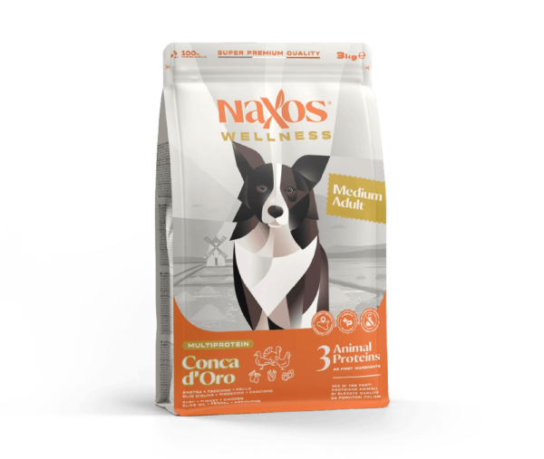 Naxos Adult Medium Conca d'Oro корм для для дорослих собак середнього розміру з качкою, індичкою, куркою