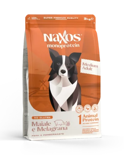 Naxos Adult Medium Pork and Pomegranate для дорослой собаки середнього розміру з свининою та гранатом