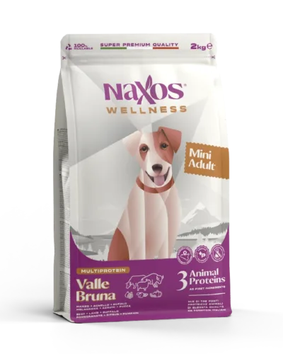 Naxos Adult Mini Valle Bruna корм для маленьких дорослих собак з яловичиною, бізоном, ягням